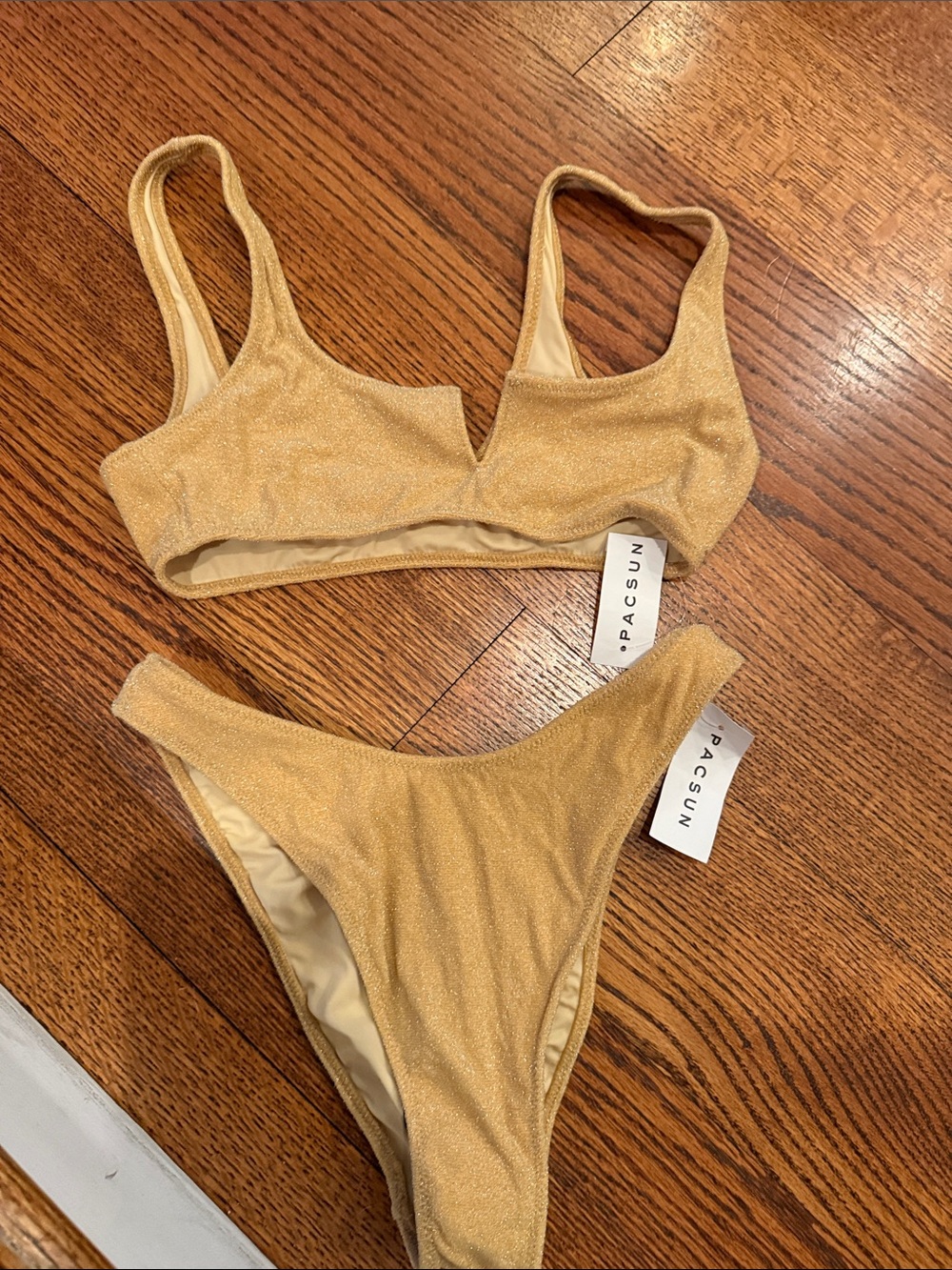 Pacsun gold bikini